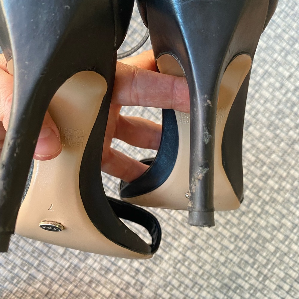 Tony Bianco Black Ankle Strap Heels - Picture 10 of 11